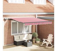Auvent Rétractable avec des lumières à LED tissu Parasol Patio jardin vidaXL vid