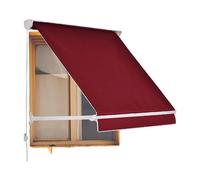 Auvent rétractable avec manivelle, résistant aux UV et à l'eau, cadre en aluminium, parfait pour terrasse, balcon, jardin - 160 x 60 x 60 cm - Solution d'ombrage pour extérieur