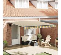 Auvent Rétractable avec tissu Pare-soleil extérieur Auvent de balcon vidaXL vida