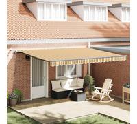 Auvent Rétractable avec tissu Pare-soleil extérieur Auvent de balcon vidaXL vida
