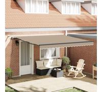 Auvent Rétractable avec tissu Pare-soleil extérieur Auvent de balcon vidaXL vida