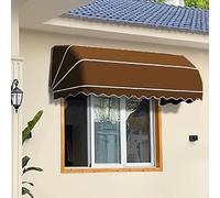 Auvent rétractable courbé français manuel imperméable pour jardin, porche, café, porte, fenêtre, protection