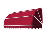 Auvent rétractable courbé pour terrasse - Auvent pliable pour balcon, porche, cour - Auvent d'extérieur en polyester à faire soi-même, rouge rose, 100 x 60 x 60 cm
