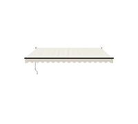 Auvent rétractable crème 4,5x3 m tissu et aluminium