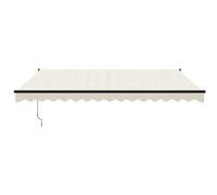Auvent rétractable crème 4,5x3 m tissu et aluminium
