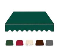 Auvent rétractable de rechange, 3 m, 3,6 m, 4,8 m, parfait pour terrasse et balcon, protection UV, résistant aux intempéries, montage facile (vert, 500 x 400 cm)