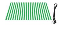 Auvent rétractable de rechange en tissu imperméable en polyester avec cantonnière et cordon pour protection extérieure de terrasse