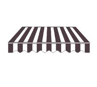 Auvent rétractable de rechange manuel - 400 x 300 cm, 300 x 250 cm, 500 x 300 cm, idéal pour balcons et terrasses - Marron - 300 x 200 cm