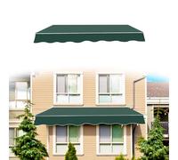 Auvent rétractable de rechange vert pour terrasse, auvent imperméable pour extérieur, 3,9 x 1,4 m, pour terrasse et restaurant pour une protection UV ultime