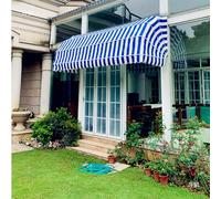 Auvent rétractable de style français pour la maison, la terrasse, le balcon, le café - Auvent en polyester imperméable pour la protection contre la pluie et la neige, design pliable pour une