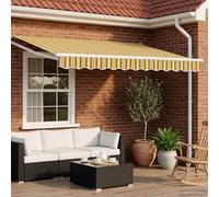 Vidaxl Auvent Rétractable Électrique Jaune Et Gris 3 X 2,5 M
