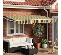 Vidaxl Auvent Rétractable Électrique Vert Et Jaune 3 X 2,5 M