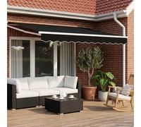 Vidaxl Auvent Électrique Noir 3,5 X 2,5 M Aluminium
