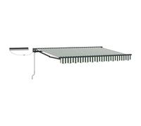 Auvent Rétractable Électrique 3 x 2,5 m Aluminium et Polyester | Store semi-cassette, télécommande incluse, rouleau en inox, bras électriques rétractables, toile polyester -UV,