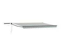 Auvent Rétractable Électrique 5 x 3 m Vert, Blanc, Anthracite | Panneaux solaires, télécommande, manivelle incluse, aluminium, polyester, patios, piscines, jardins