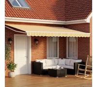 Vidaxl Auvent Électrique Avec Jaune Et Blanc 4 × 3 M Aluminium