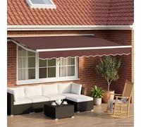 Vidaxl Auvent Rétractable Électrique Marron 3 X 2,5 M