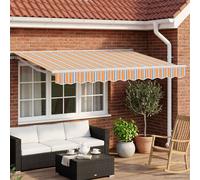 vidaXL Auvent rétractable électrique Bleu et Orange 3 x 2,5 m, Jardin et terrasse, Store électrique Moderne, Store rétractable pour Ombre extérieure avec réglage Facile