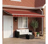 vidaXL Auvent rétractable électrique Orange et Noir 4,5 × 3,5 m, Jardin et terrasse, Store électrique Moderne, Store rétractable pour Ombre extérieure avec réglage Facile