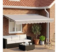 vidaXL Auvent rétractable électrique Gris Clair 3 x 2,5 m, Jardin et terrasse, Store électrique Moderne, Store rétractable pour Ombre extérieure avec réglage Facile