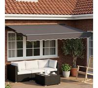 vidaXL Auvent rétractable électrique Anthracite 3,5 x 2 m, Store électrique rétractable Moderne, réglable, pour Ombre fiable en extérieur sur terrasses