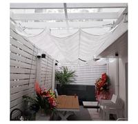 Auvent rétractable en forme de U pour terrasse et porche, 3,2 x 4 m, flexible avec filet ondulé pour protection extérieure