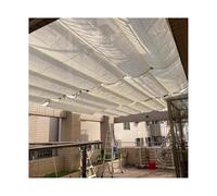 Auvent rétractable en forme de vague - Auvent flexible pour patios, porches et jardins - Voile d'ombrage en forme de U (1,6 m x 5 m) - Corde antidérapante pour une installation facile et une