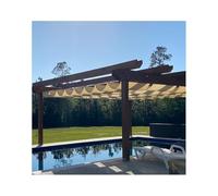 Auvent rétractable en forme de vague flexible 1. x 1 tailles pour espaces extérieurs, terrasses, jardins