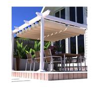 Auvent rétractable en forme de vague pour pergola, 1 x 5 m, idéal pour les déjeuners et la détente sous la tonnelle