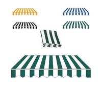 Auvent rétractable en polyester imperméable pour extérieur, 3 x 2,5 m, vert