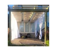 Auvent rétractable et imperméable en forme de U pour pergola - Pare-soleil lisse - 1,2 x 3 m - Protection extérieure