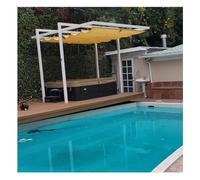 Auvent rétractable et imperméable pour pergola - Voile d'ombrage pour terrasse, cour, maison en verre - Installation facile du fil coulissant