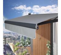 Auvent rétractable imperméable en polyester avec cadre en aluminium robuste, parfait pour terrasse et jardin - Solution d'ombrage extérieure de 4 x 2 m