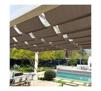 Auvent rétractable imperméable ondulé pour tonnelles, porches et balcons - Pare-soleil coulissant en forme de U (1,1 m x 15 m)
