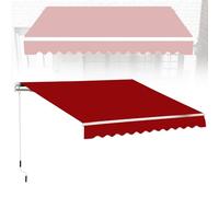 Auvent rétractable imperméable pour terrasse, fenêtre, porte et cour - 2 x 1,5/3 x 2/3 x 2,5 m