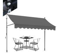 Auvent rétractable - Imperméable - Protection UV - Pour la maison et le jardin - Installation facile sans perçage - Beige