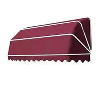 Auvent rétractable incurvé en polyester pour balcon et cour - 120 x 60 x 60 cm - Couleur bordeaux - Solution d'ombrage parfaite pour l'extérieur