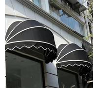 Auvent rétractable incurvé français - Auvent hémisphérique pliable pour fenêtres et portes, protection contre la pluie, auvent de terrasse 90 x 45 x 45 cm, solution d'ombrage pour entrée
