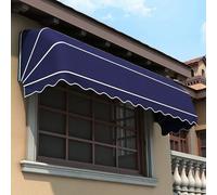 Auvent rétractable incurvé pour l'extérieur - Protection UV, abri pluie et neige pour cafés, restaurants et vendeurs de rue - Auvent durable et élégant.