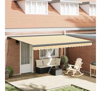 Auvent rétractable Toile et Aluminium Ombre d'Extérieur de jardin toile vidaXL v