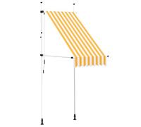 Vidaxl Auvent Rétractable Manuel 100 Cm Rayures Oranges Et Blanches
