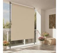 Auvent rétractable manuel - 150 cm - Store d'extérieur avec manivelle, pare-soleil vertical réglable pour terrasse, jardin, cour (beige)