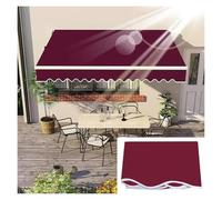 Auvent rétractable manuel 7 x 3,5 m Protection UV Auvent d'extérieur enroulable pour patio, terrasse et jardin Tissu résistant aux intempéries Facile à installer