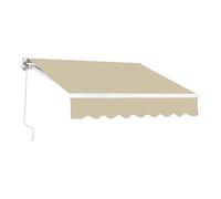 Auvent rétractable manuel avec manivelle, protection UV pour terrasse, balcon, jardin, café - Disponible en 2 x 1,5 m, 2,5 x 2 m, 3 x 2,5 m