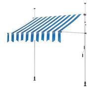 Auvent rétractable manuel en aluminium imperméable pour terrasse et balcon Protection UV Installation facile 2 x 1,2 m 2,5 x 1,2 m 3 x 1,2 m