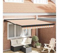 Auvent rétractable manuel moderne pour extérieur, ombre UV pour terrasse et jardin, design minimaliste avec lignes élégantes, tissu en polyester résistant et structure métallique
