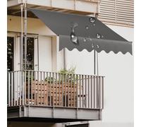 Auvent rétractable manuel - Paravent pliable - Sans perçage - Protection UV et imperméable - Pour porche, jardin, balcon - 120 x 120 cm