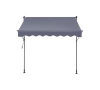 - Auvent Rétractable Manuel Pare-soleil 3x1,2 m Hauteur Réglable 2,2-3,1 m