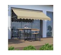 Auvent rétractable manuel - Pare-soleil pliable et réglable avec protection UV pour jardin, cour, balcon et terrasse