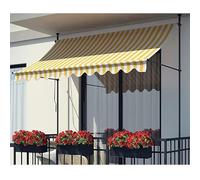 Auvent rétractable manuel pour terrasse et fenêtre, protection UV réglable, sans perçage, parfait pour porche, balcon, 160 x 120 cm